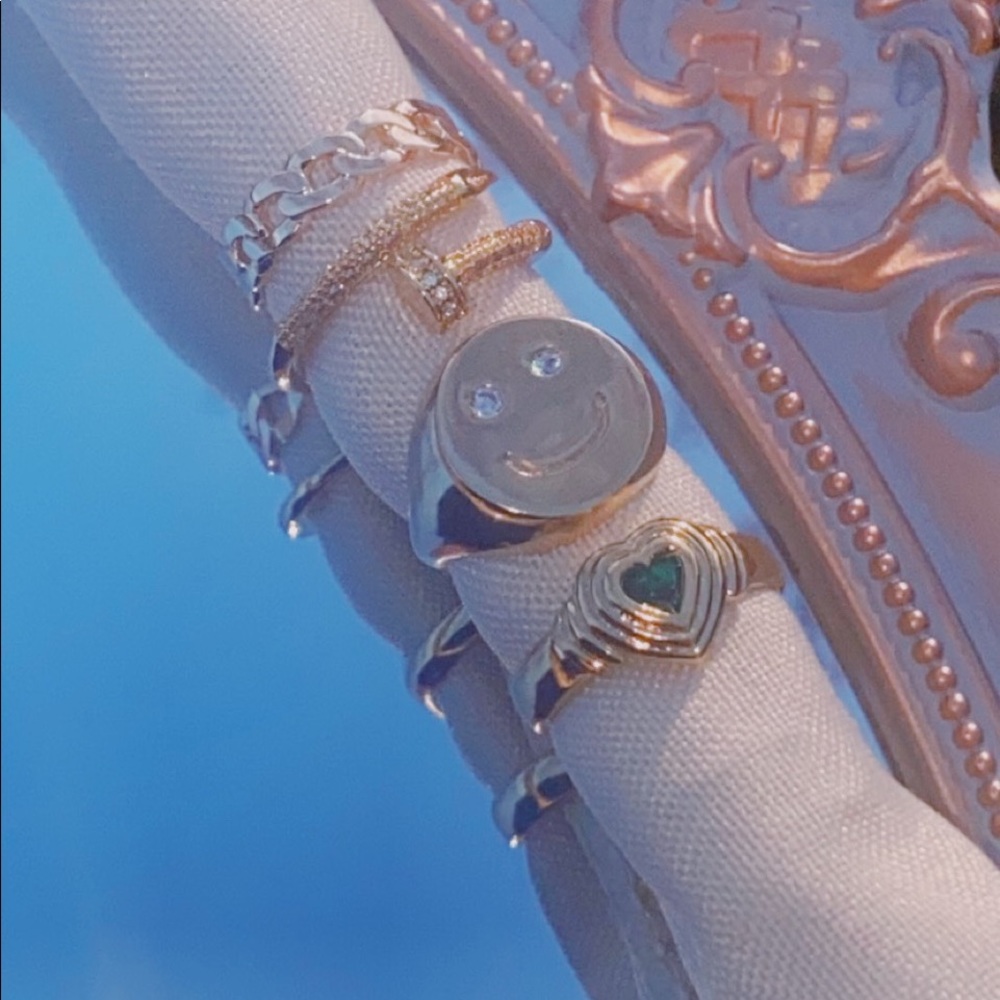 trendy gold plated rings